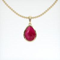 2.34 Ct. Ruby Pendant, 14K Yellow Gold 1