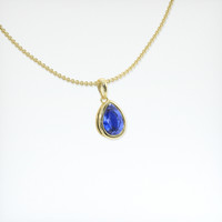 0.83 Ct. Sapphire Pendant, 14K Yellow Gold 2