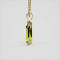 3.87 Ct. Yellowish Green Sapphire Pendant, 14K Yellow Gold 3