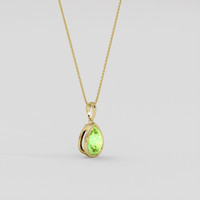 1.72 Ct. Green (Lime Green) Peridot Pendant, 18K Yellow Gold 2