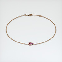 <span>0.43</span>&nbsp;<span class="tooltip-light">Ct.Tw.<span class="tooltiptext">Total Carat Weight</span></span> Ruby Bracelet, 14K Rose Gold 2