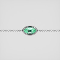 <span>0.62</span> <span class="tooltip-light">Ct.Tw.<span class="tooltiptext">Total Carat Weight</span></span> Emerald Bracelet, Silver 1