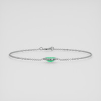 <span>0.62</span>&nbsp;<span class="tooltip-light">Ct.Tw.<span class="tooltiptext">Total Carat Weight</span></span> Emerald Bracelet, Silver 2