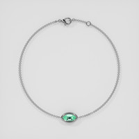 <span>0.62</span>&nbsp;<span class="tooltip-light">Ct.Tw.<span class="tooltiptext">Total Carat Weight</span></span> Emerald Bracelet, Silver 3