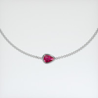 0.43 Ct.Tw. Ruby Bracelet, 14K White Gold 1
