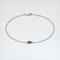 <span>0.43</span>&nbsp;<span class="tooltip-light">Ct.Tw.<span class="tooltiptext">Total Carat Weight</span></span> Ruby Bracelet, 14K White Gold 2