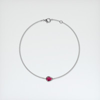<span>0.43</span>&nbsp;<span class="tooltip-light">Ct.Tw.<span class="tooltiptext">Total Carat Weight</span></span> Ruby Bracelet, 14K White Gold 3