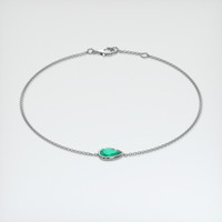 <span>0.69</span>&nbsp;<span class="tooltip-light">Ct.Tw.<span class="tooltiptext">Total Carat Weight</span></span> Emerald Bracelet, 18K White Gold 2