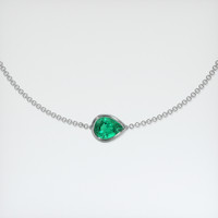 0.78 Ct.Tw. Emerald Bracelet, 18K White Gold 1