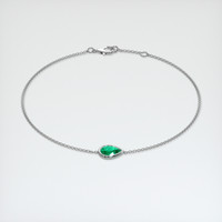 <span>0.78</span>&nbsp;<span class="tooltip-light">Ct.Tw.<span class="tooltiptext">Total Carat Weight</span></span> Emerald Bracelet, 18K White Gold 2