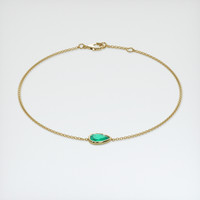 <span>0.69</span>&nbsp;<span class="tooltip-light">Ct.Tw.<span class="tooltiptext">Total Carat Weight</span></span> Emerald Bracelet, 18K Yellow Gold 2