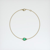 <span>0.69</span>&nbsp;<span class="tooltip-light">Ct.Tw.<span class="tooltiptext">Total Carat Weight</span></span> Emerald Bracelet, 18K Yellow Gold 3