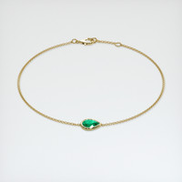 <span>0.78</span>&nbsp;<span class="tooltip-light">Ct.Tw.<span class="tooltiptext">Total Carat Weight</span></span> Emerald Bracelet, 18K Yellow Gold 2