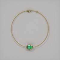 <span>1.67</span>&nbsp;<span class="tooltip-light">Ct.Tw.<span class="tooltiptext">Total Carat Weight</span></span> Emerald Bracelet, 18K Yellow Gold 3