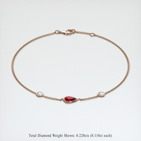 <span>0.45</span>&nbsp;<span class="tooltip-light">Ct.Tw.<span class="tooltiptext">Total Carat Weight</span></span> Ruby Bracelet, 14K Rose Gold 2