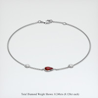 <span>0.43</span>&nbsp;<span class="tooltip-light">Ct.Tw.<span class="tooltiptext">Total Carat Weight</span></span> Ruby Bracelet, 14K White Gold 2