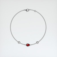 <span>0.43</span>&nbsp;<span class="tooltip-light">Ct.Tw.<span class="tooltiptext">Total Carat Weight</span></span> Ruby Bracelet, 14K White Gold 3