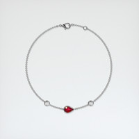 0.45 Ct.Tw. Ruby Bracelet, 14K White Gold 3