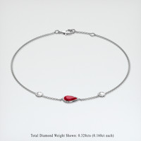 <span>0.76</span>&nbsp;<span class="tooltip-light">Ct.Tw.<span class="tooltiptext">Total Carat Weight</span></span> Ruby Bracelet, 14K White Gold 2