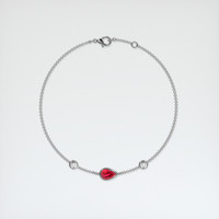 <span>0.76</span>&nbsp;<span class="tooltip-light">Ct.Tw.<span class="tooltiptext">Total Carat Weight</span></span> Ruby Bracelet, 14K White Gold 3