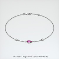 <span>0.59</span>&nbsp;<span class="tooltip-light">Ct.Tw.<span class="tooltiptext">Total Carat Weight</span></span> Ruby Bracelet, 14K White Gold 2