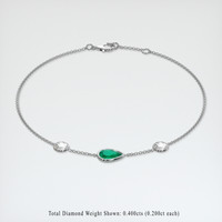 <span>0.69</span>&nbsp;<span class="tooltip-light">Ct.Tw.<span class="tooltiptext">Total Carat Weight</span></span> Emerald Bracelet, 18K White Gold 2