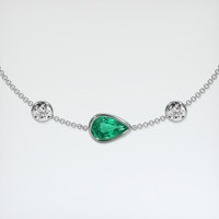 <span>0.97</span>&nbsp;<span class="tooltip-light">Ct.Tw.<span class="tooltiptext">Total Carat Weight</span></span> Emerald Bracelet, 18K White Gold 1