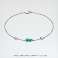 <span>0.97</span>&nbsp;<span class="tooltip-light">Ct.Tw.<span class="tooltiptext">Total Carat Weight</span></span> Emerald Bracelet, 18K White Gold 3