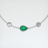0.70 Ct.Tw. Emerald Bracelet, 18K White Gold 1