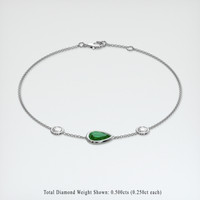 <span>1.13</span>&nbsp;<span class="tooltip-light">Ct.Tw.<span class="tooltiptext">Total Carat Weight</span></span> Gemstone Bracelet, 18K White Gold 2