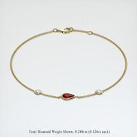 <span>0.43</span>&nbsp;<span class="tooltip-light">Ct.Tw.<span class="tooltiptext">Total Carat Weight</span></span> Ruby Bracelet, 14K Yellow Gold 2