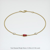 <span>0.45</span>&nbsp;<span class="tooltip-light">Ct.Tw.<span class="tooltiptext">Total Carat Weight</span></span> Ruby Bracelet, 14K Yellow Gold 2