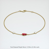 <span>0.76</span>&nbsp;<span class="tooltip-light">Ct.Tw.<span class="tooltiptext">Total Carat Weight</span></span> Ruby Bracelet, 14K Yellow Gold 2