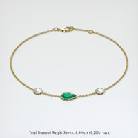 <span>0.69</span>&nbsp;<span class="tooltip-light">Ct.Tw.<span class="tooltiptext">Total Carat Weight</span></span> Emerald Bracelet, 18K Yellow Gold 2