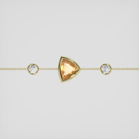 <span>4.44</span>&nbsp;<span class="tooltip-light">Ct.Tw.<span class="tooltiptext">Total Carat Weight</span></span> Golden Brown Hessonite Garnet Bracelet, 18K Yellow Gold 1
