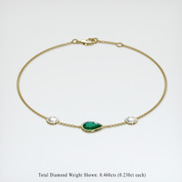 <span>0.82</span>&nbsp;<span class="tooltip-light">Ct.Tw.<span class="tooltiptext">Total Carat Weight</span></span> Emerald Bracelet, 18K Yellow Gold 2