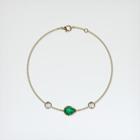 <span>0.82</span>&nbsp;<span class="tooltip-light">Ct.Tw.<span class="tooltiptext">Total Carat Weight</span></span> Emerald Bracelet, 18K Yellow Gold 3