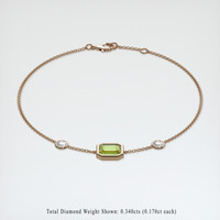 1.13 Ct.Tw. Gemstone Bracelet, 14K Rose Gold 2