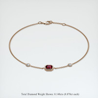 <span>0.89</span>&nbsp;<span class="tooltip-light">Ct.Tw.<span class="tooltiptext">Total Carat Weight</span></span> Ruby Bracelet, 14K Rose Gold 2