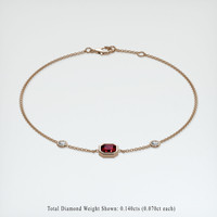 0.89 Ct.Tw. Ruby Bracelet, 14K Rose Gold 2
