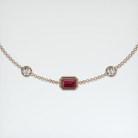 <span>0.71</span>&nbsp;<span class="tooltip-light">Ct.Tw.<span class="tooltiptext">Total Carat Weight</span></span> Ruby Bracelet, 14K Rose Gold 1