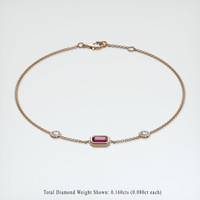0.71 Ct.Tw. Ruby Bracelet, 14K Rose Gold 2