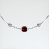 <span>0.89</span>&nbsp;<span class="tooltip-light">Ct.Tw.<span class="tooltiptext">Total Carat Weight</span></span> Ruby Bracelet, 14K White Gold 1