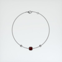 <span>0.89</span>&nbsp;<span class="tooltip-light">Ct.Tw.<span class="tooltiptext">Total Carat Weight</span></span> Ruby Bracelet, 14K White Gold 3