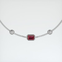 <span>0.71</span>&nbsp;<span class="tooltip-light">Ct.Tw.<span class="tooltiptext">Total Carat Weight</span></span> Ruby Bracelet, 14K White Gold 1