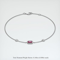 <span>0.71</span>&nbsp;<span class="tooltip-light">Ct.Tw.<span class="tooltiptext">Total Carat Weight</span></span> Ruby Bracelet, 14K White Gold 2