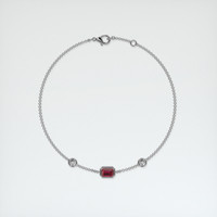 <span>0.71</span>&nbsp;<span class="tooltip-light">Ct.Tw.<span class="tooltiptext">Total Carat Weight</span></span> Ruby Bracelet, 14K White Gold 3