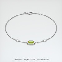1.13 Ct.Tw. Gemstone Bracelet, 18K White Gold 2