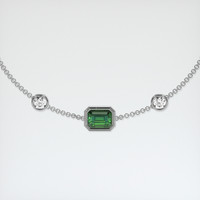 0.98 Ct.Tw. Gemstone Bracelet, 18K White Gold 1