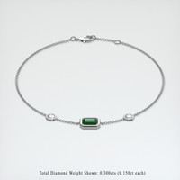 <span>0.98</span>&nbsp;<span class="tooltip-light">Ct.Tw.<span class="tooltiptext">Total Carat Weight</span></span> Gemstone Bracelet, 18K White Gold 2